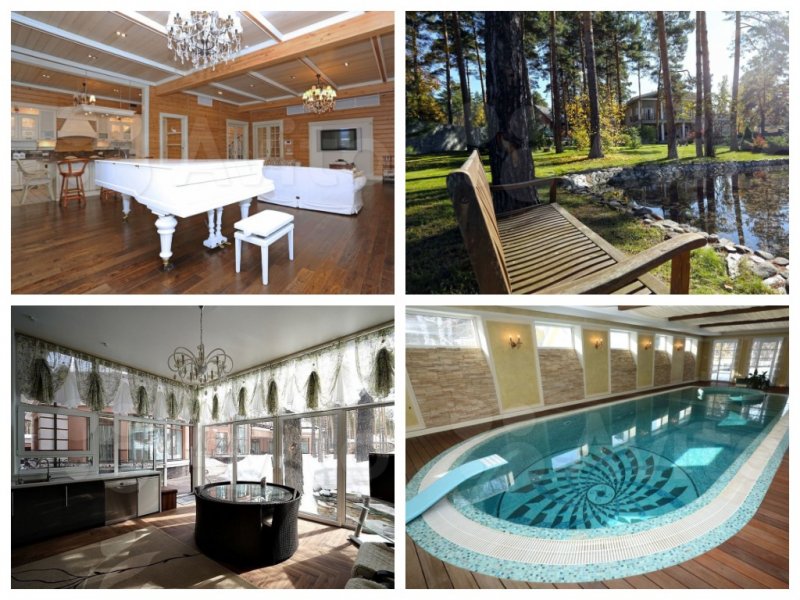 С бассейнами, прудами и шкурами на полу: четыре особняка дороже 100 миллионов рублей продают в Новосибирске