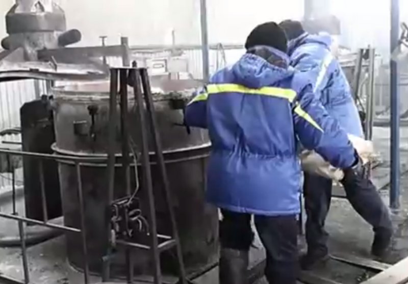 Мороженую рыбу без документов сожгли в Новосибирске