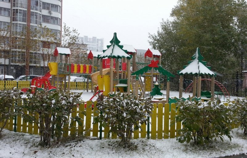 Новосибирск накрыло первым снегом