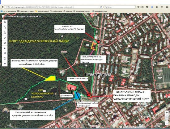 Дендропарк новосибирск карта