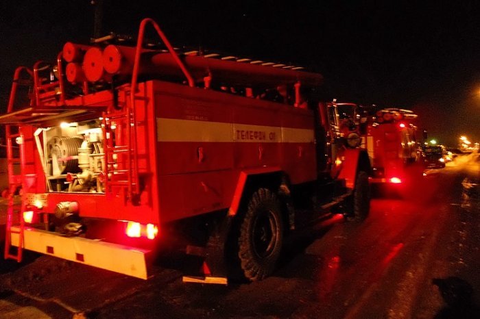 Трех детей спасли пожарные на Первомайке