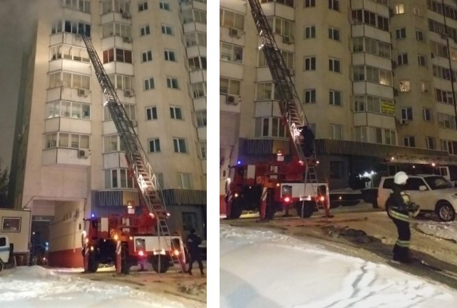 Пожарные спасли больше 50 человек из горящей многоэтажки