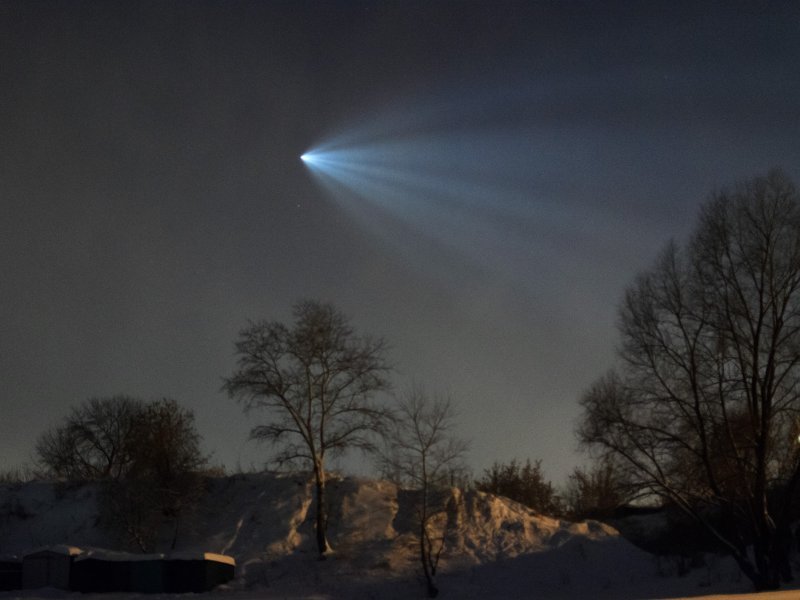 «Медузу» от ракеты-носителя увидели в небе над Новосибирском