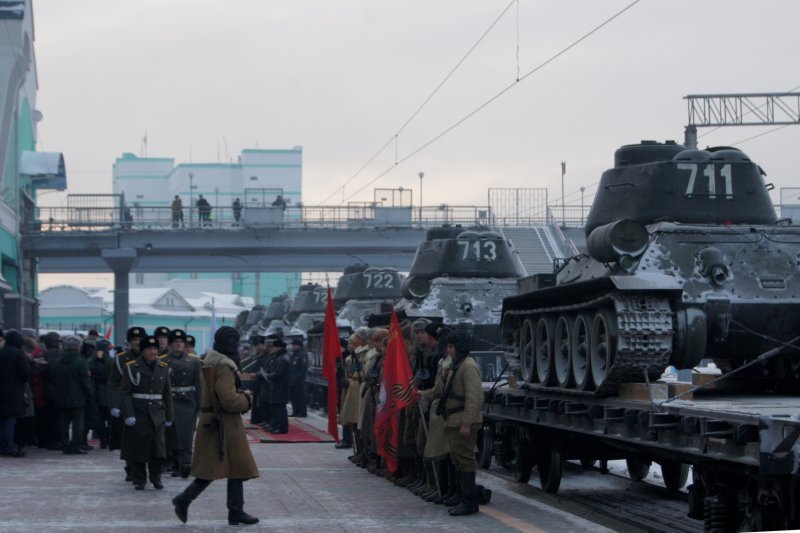 Эшелон легендарных «Т-34» дошел до Новосибирска