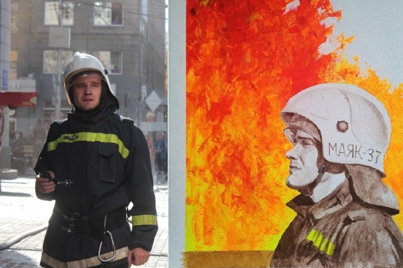  Не знала, сгорит ли студия: художница пишет пожарным картины 