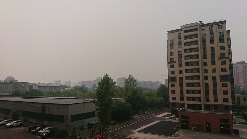 Новосибирск затянуло дымкой с запахом гари