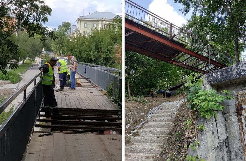 Опасный мост к школе починили после публикации Сибкрай.ru