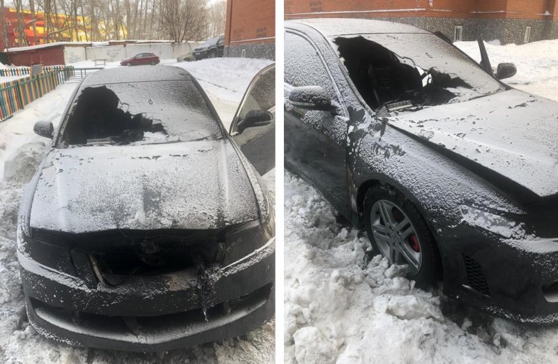 В Бердске сожгли машину лидера группы обманутых дольщиков