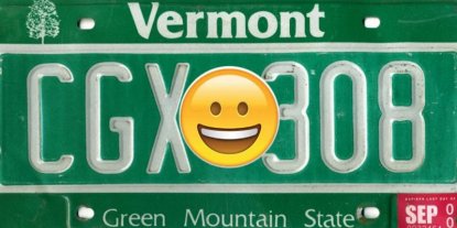 В Вермонте могут появиться номерные знаки со смайликами