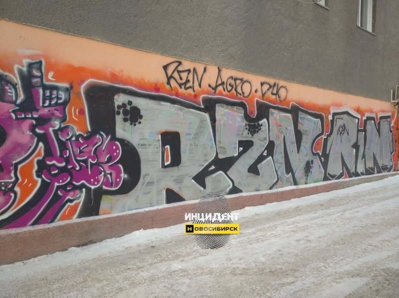 Носибирцы просят граффитистов-подростков красить снег