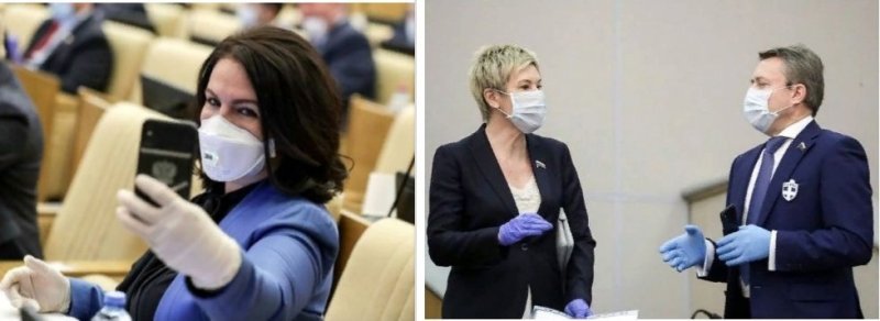 Депутаты Госдумы «отпугивают» коронавирус эффектными значками 
