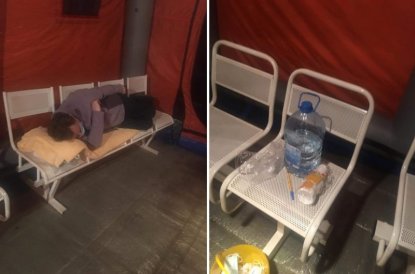 «Сидели в жаре несколько часов»: пациентов с подозрением на COVID-19 оставили в палатке без еды и воды