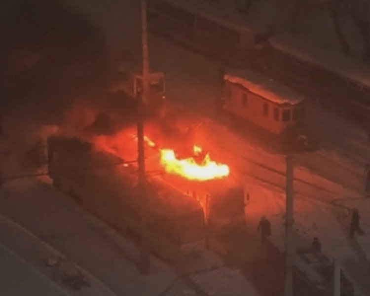 Ночью в депо сгорел легендарный новосибирский 13-й трамвай