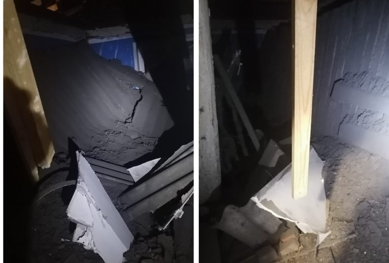 В частном доме на ОбьГЭСе ночью рухнул потолок