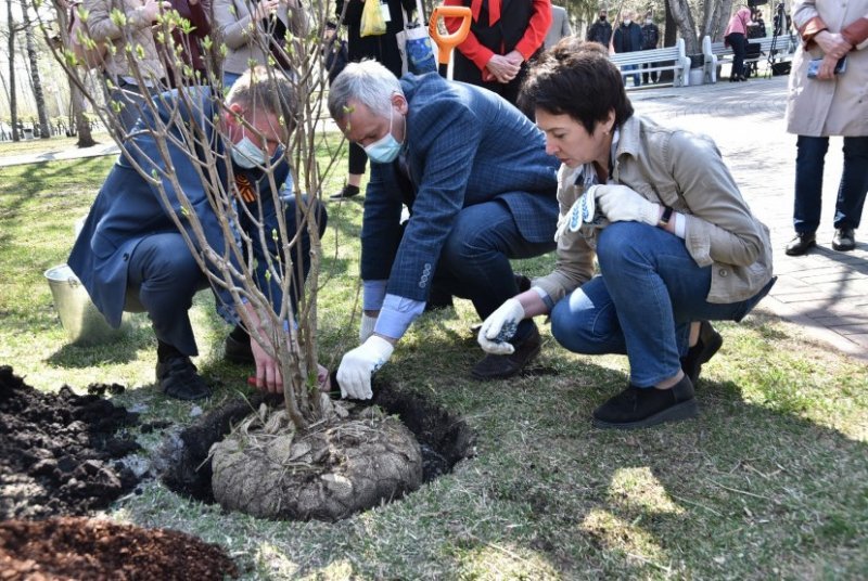 Губернатор Андрей Травников принял участие в акции «Сад памяти»