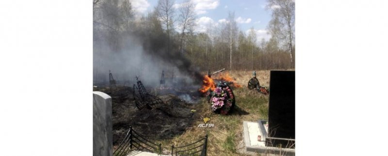 Новосибирское кладбище чуть не сгорело в Родительский день