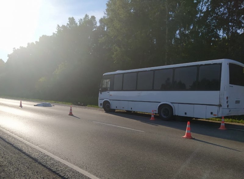 Пенсионер на иномарке переехал водителя пассажирского автобуса под Новосибирском