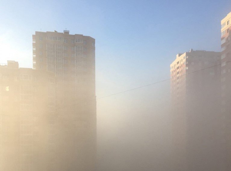 19 июля Новосибирск накрыл густой утренний туман