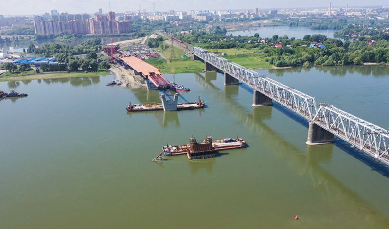 Четвертый мост через Обь стал длиннее еще на 57 метров