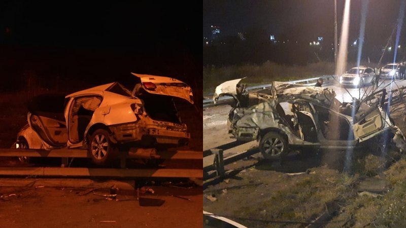 Lexus упал с Бугринского моста – двое погибли, еще трое пострадали