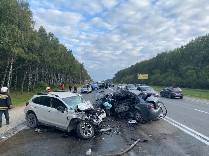 Водитель Audi погиб в массовой аварии под Новосибирском