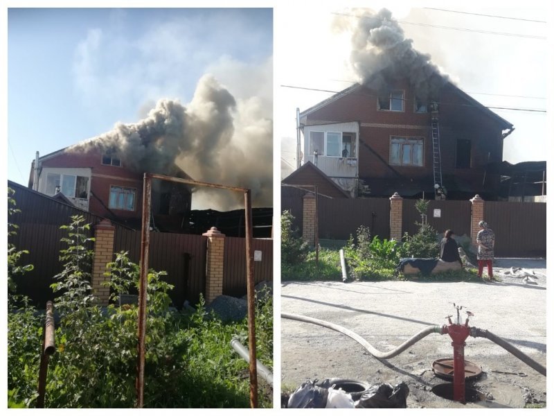 В Дзержинском районе Новосибирска при пожаре прорвало газовую трубу