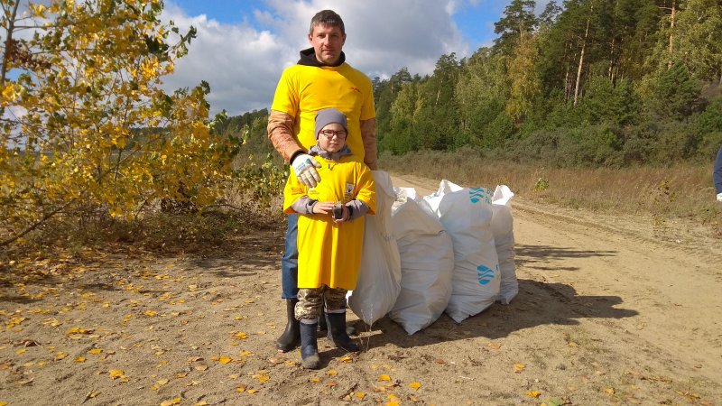 163 мешка мусора вынесли волонтеры с берега Новосибирского водохранилища