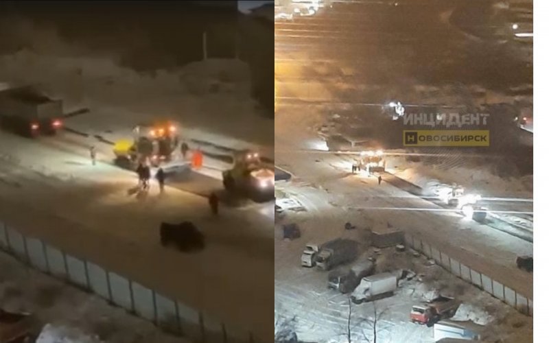 Дорожные рабочие игнорируют запрет мэра и продолжают укладывать асфальт в снег (ВИДЕО)
