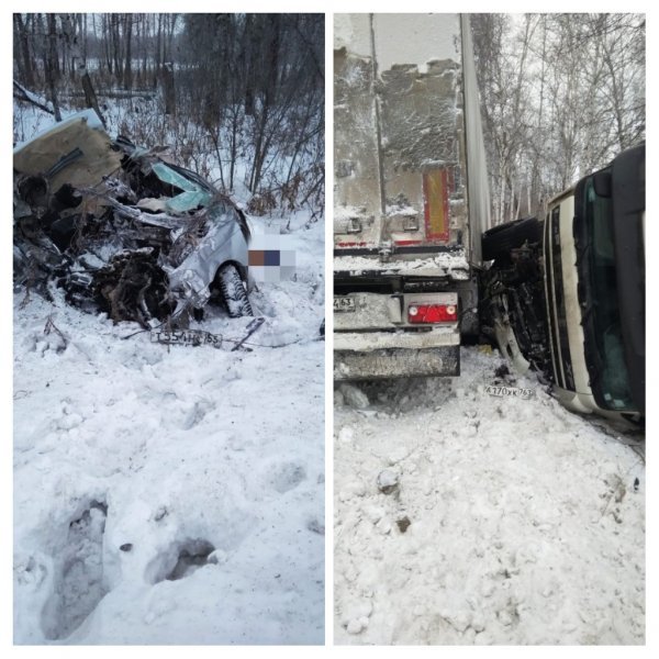 Водитель легкового автомобиля погиб в ДТП с фурой на федеральной трассе