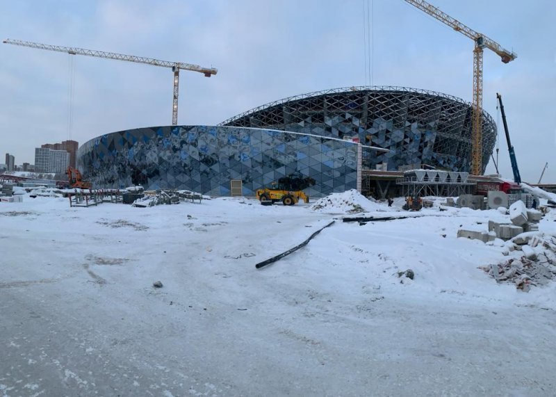 Готовность новой ледовой арены выросла на 4 % за четыре месяца в Новосибирске