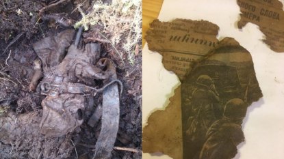 Останки пропавшего без вести новосибирского красноармейца нашли в болотах под Петербургом