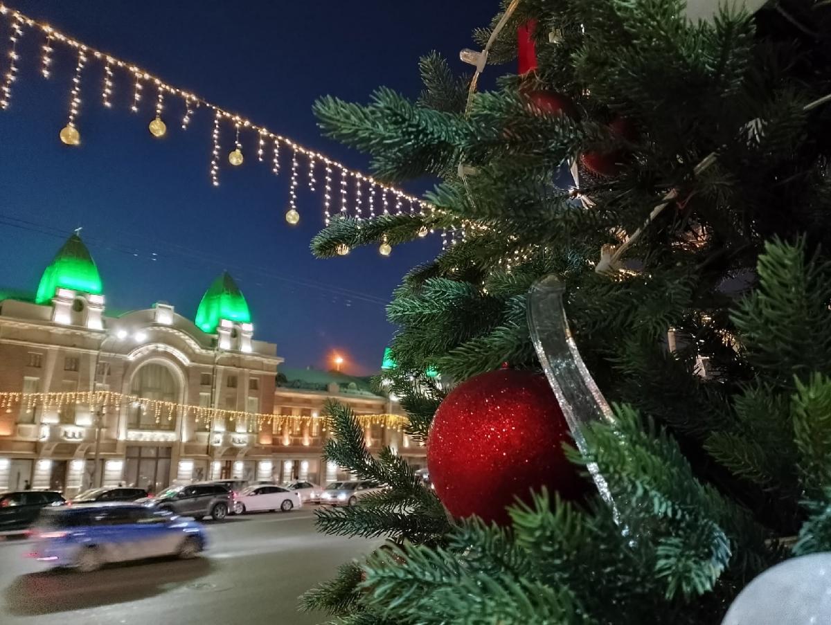 Новогодние гирлянды зажгли на улицах Новосибирска (ФОТО)