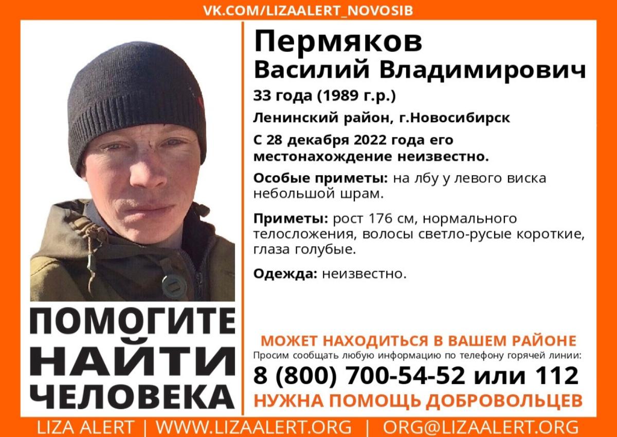 «Приехал на заработки»: в Новосибирске с декабря ищут 33-летнего мужчину со шрамом