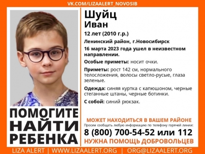 «Пошел за нотами»: 12-летний школьник загадочно пропал в Новосибирске