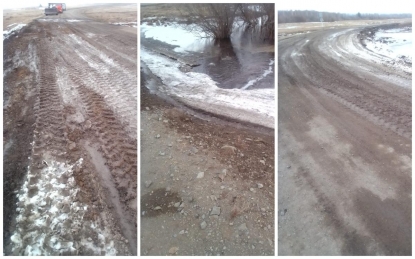Дорогу между селами затопило в Новосибирской области