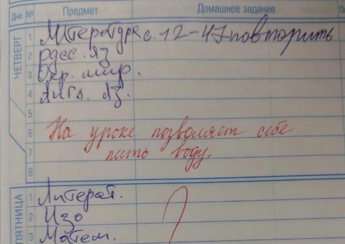В Новосибирске учитель сделал школьнице замечание за питье воды на уроке