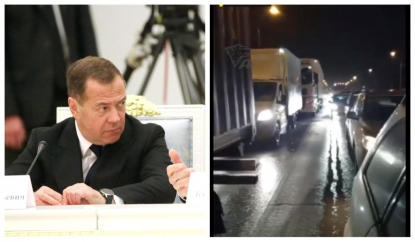 Дмитрий Медведев привез с собой в Новосибирск снегопад и пробки на дорогах