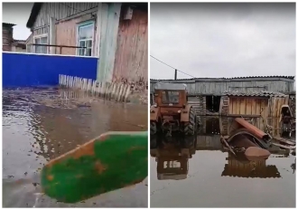 Видео недельной давности: в новосибирском селе отрицают подтопление домов