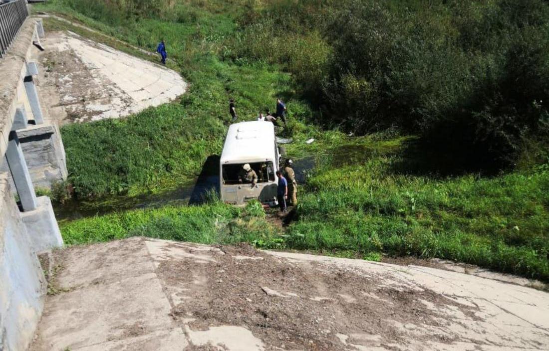 Пассажирский автобус улетел в кювет: 10 человек пострадали